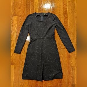 Madewell - Black Marled Concept Long Sleeve Mini Dress